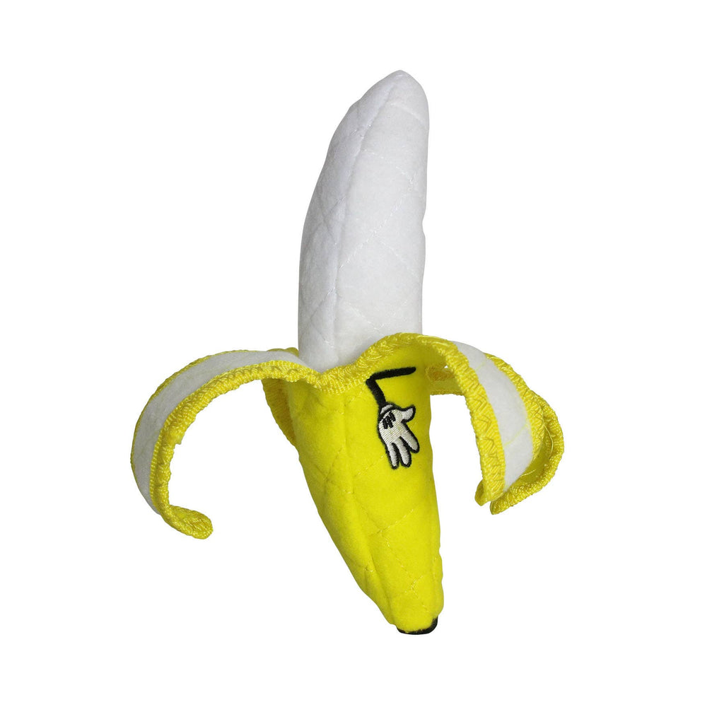 Tuffy Dog Toys - VIP Products - Tuffy Funny Food Banana, Durable, Squeaky Dog Toy 2-in-1 - Dog.Dog.Cat.