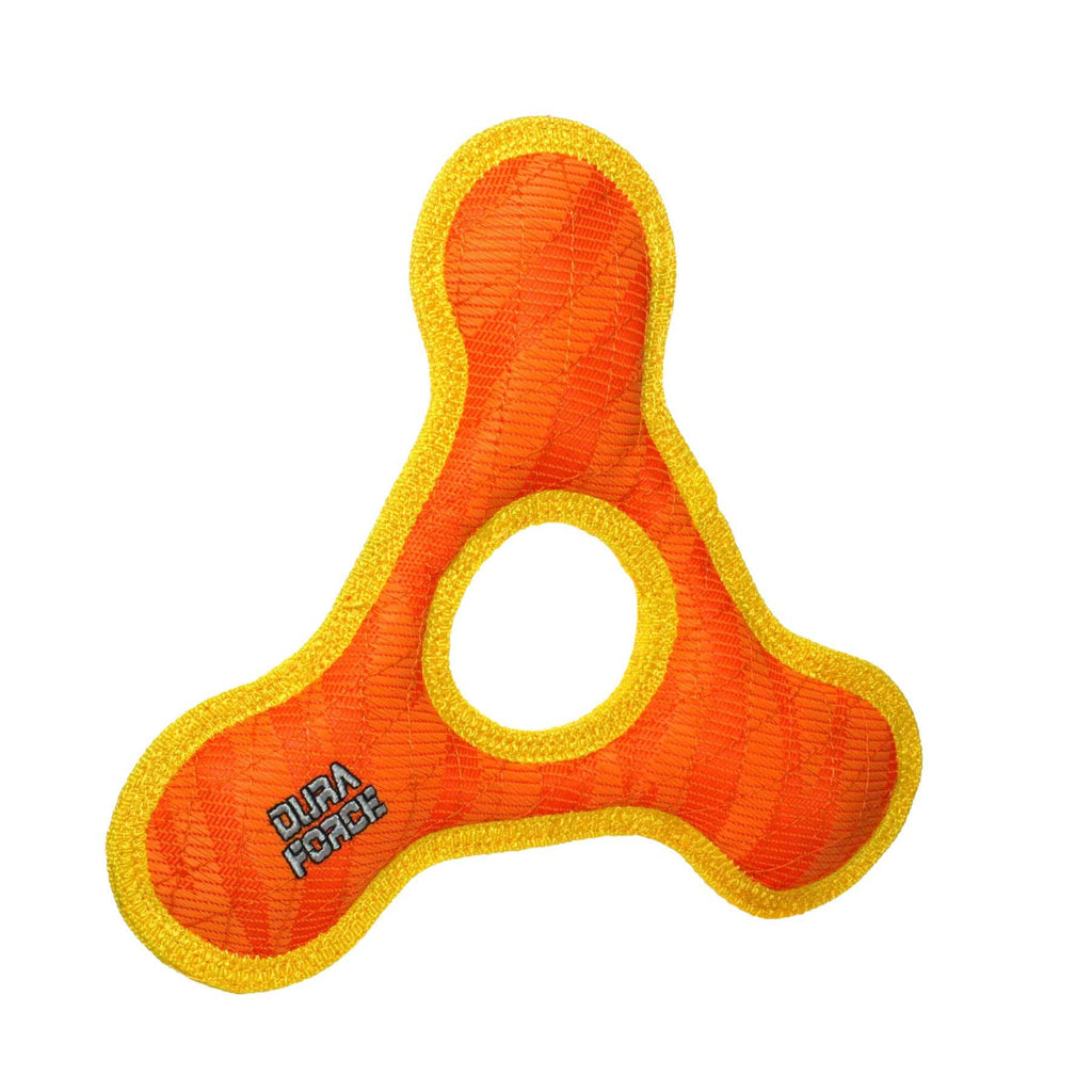 DuraForce Triangle Ring - Orange, Durable, Squeaky Dog Toy - Dog.Dog.Cat.