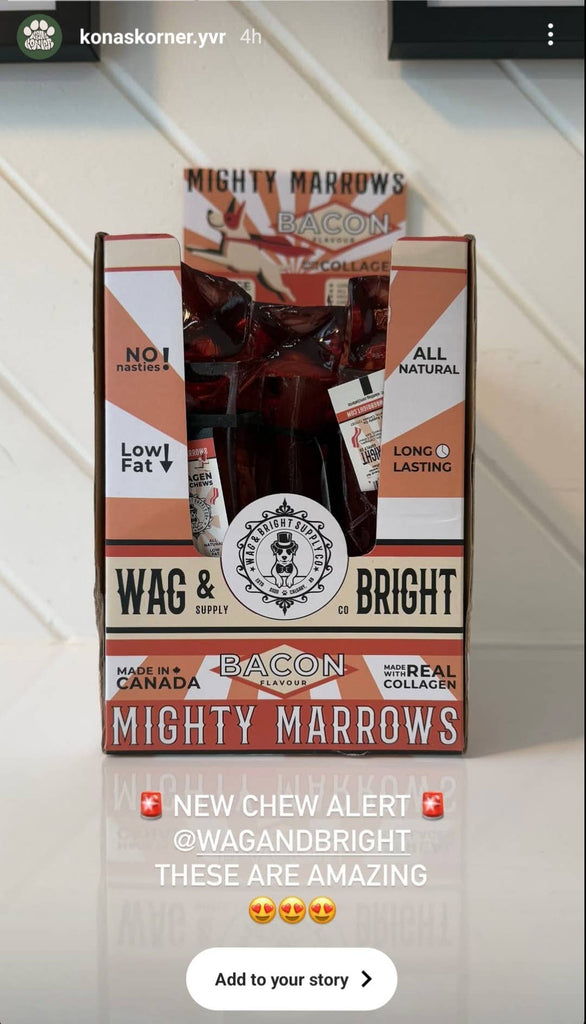 Mighty Marrows Collagen Dental Chew - Bacon - SM/LG - Dog.Dog.Cat.