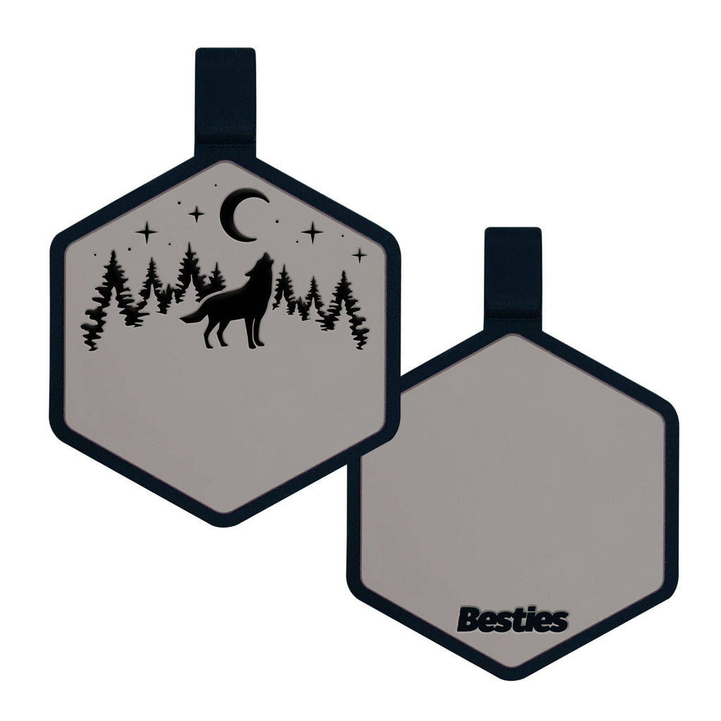 Stay Wild Silicone ID Tag: Taupe - Dog.Dog.Cat.
