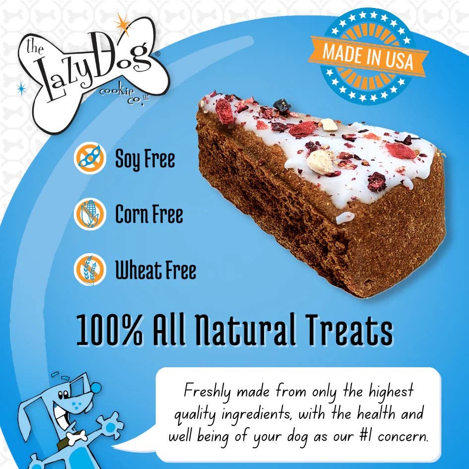 Lazy Dog Happy Birthday Pup-PIE for a Charming Boy- 6 oz ea. - Dog.Dog.Cat.