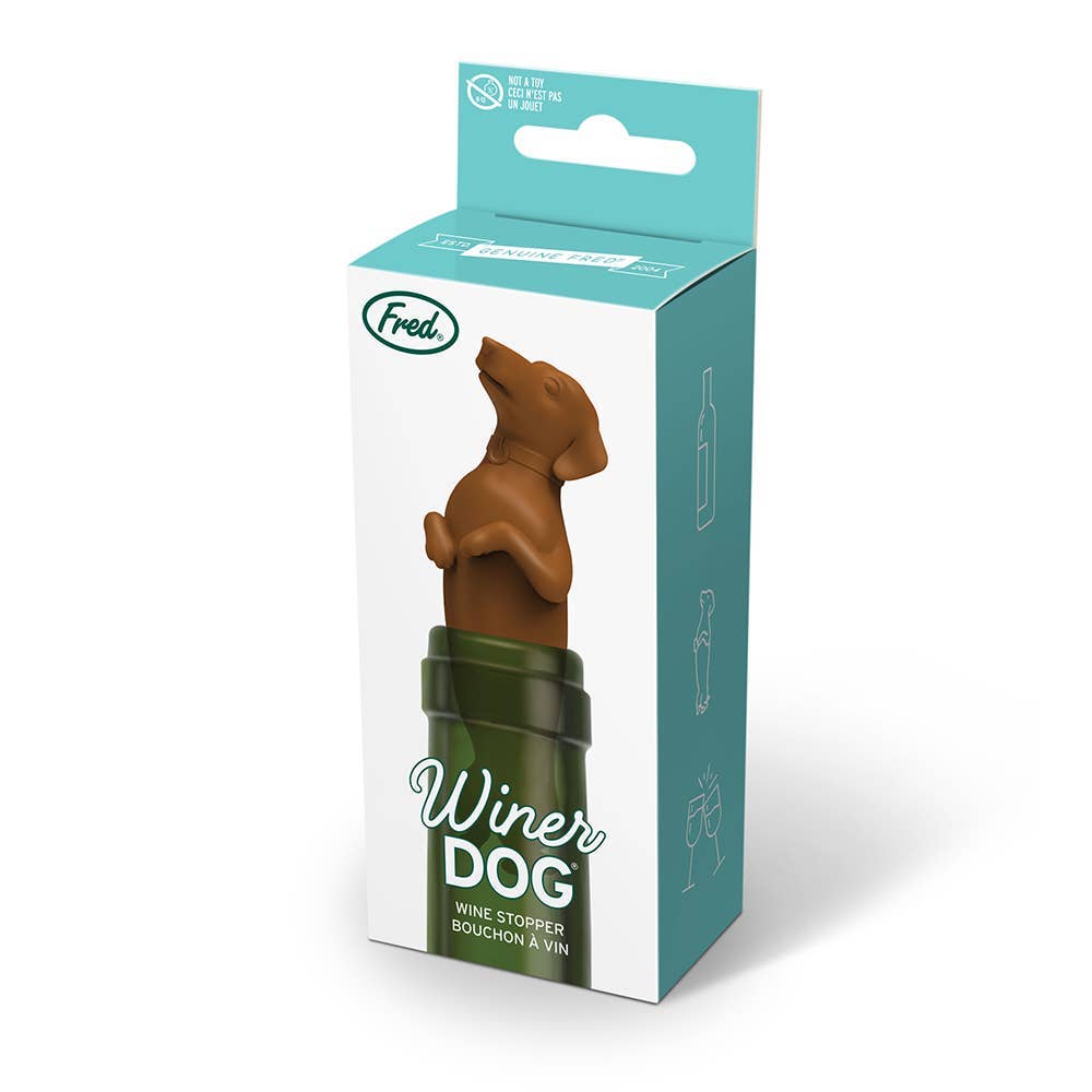 Fred & Friends - Winer Dog - Dachshund Bottle Stopper - Dog.Dog.Cat.