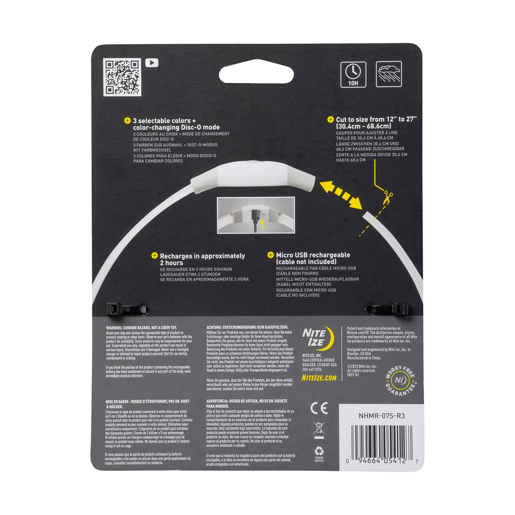 Nite Ize NiteHowl Max Rechargeable LED Safety Necklace Disco - Dog.Dog.Cat.