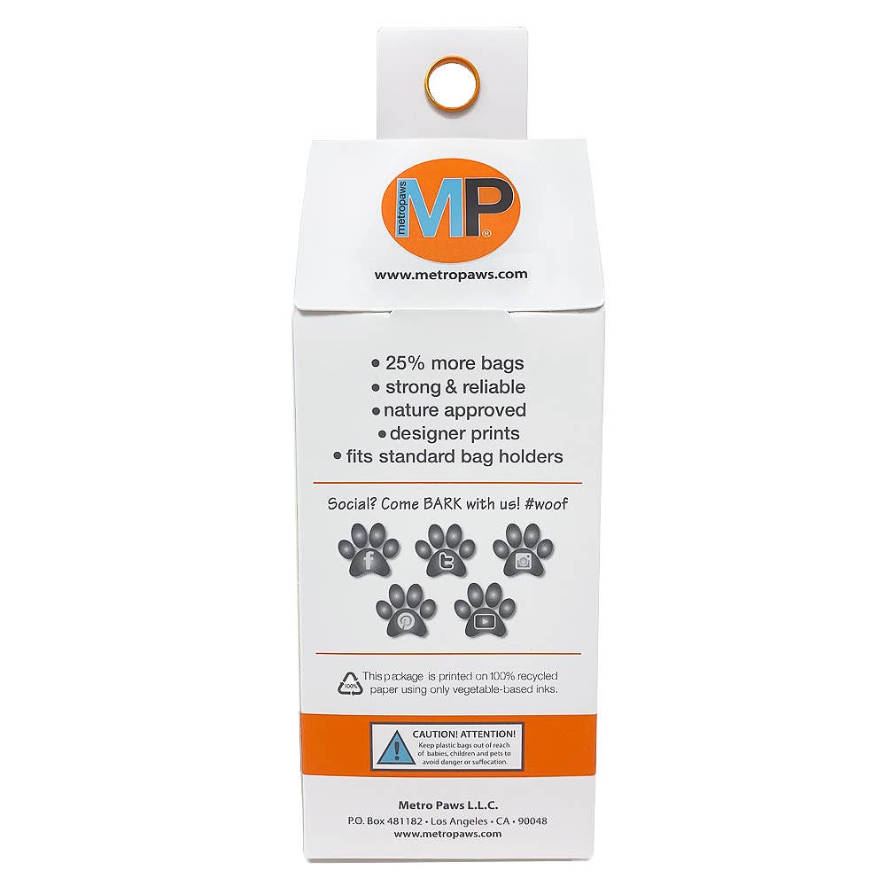 Metro Paws - Poopy Packs® Assorted 8 Packs Case - Dog.Dog.Cat.