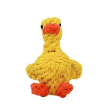 Rope Animal Dog Toy  - Yellow Duck - Dog.Dog.Cat.