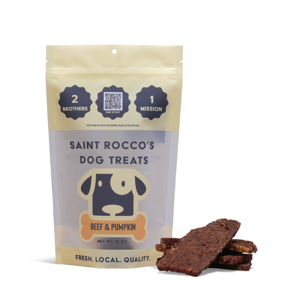 Saint Rocco's Treats - Beef & Pumpkin All-Natural Soft-Baked Dog Treats - Dog.Dog.Cat.