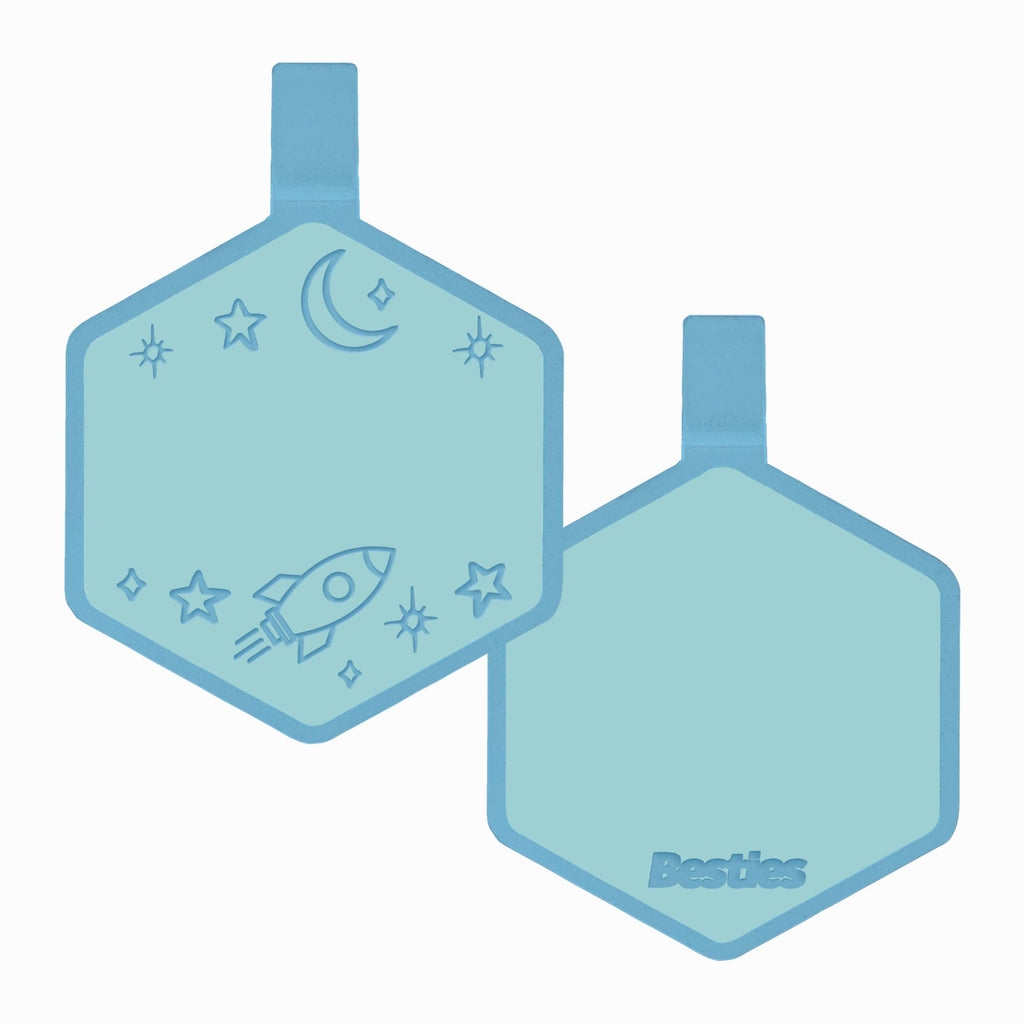 Besties Pets - Space Cadet Silicone Dog ID Tag: Chartreuse - Dog.Dog.Cat.