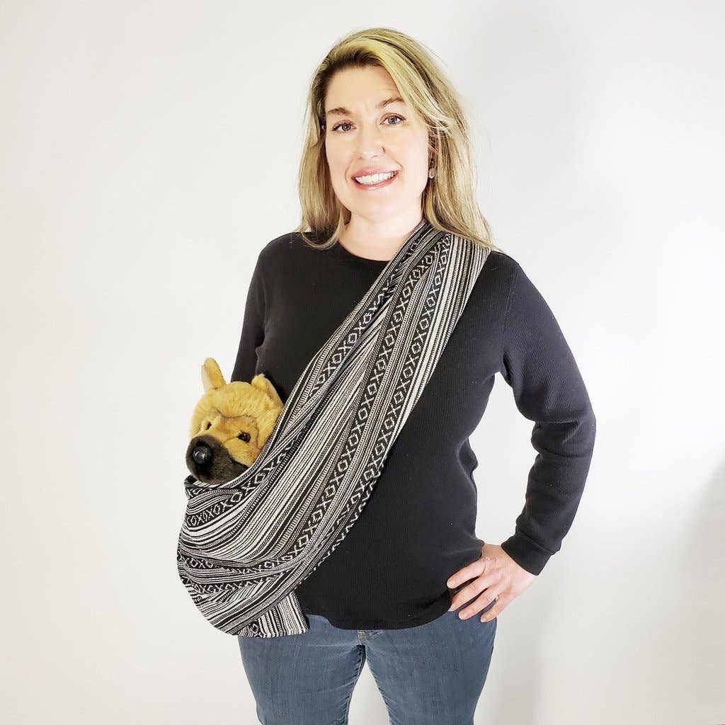 Walking Palm - Dog Sling - Salt & Pepper Woven - Dog.Dog.Cat.