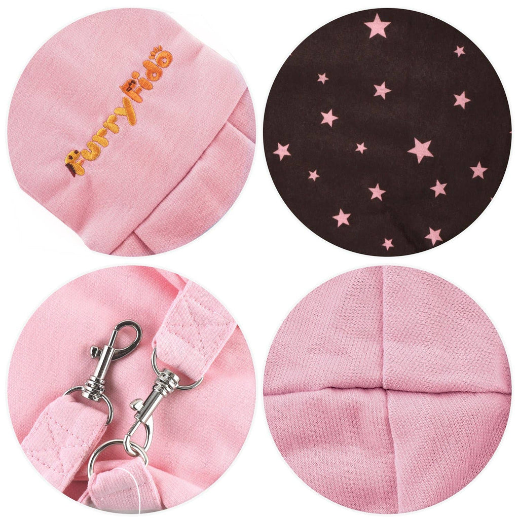 Furry Fido Pet Supplies - Furry Fido Classic Reversible Pet Sling - Pink - Dog.Dog.Cat.