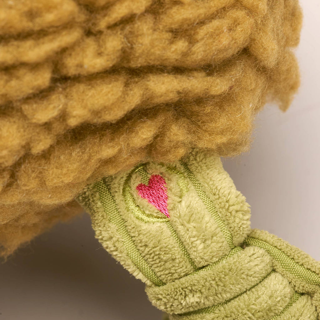 Fiona Frog HuggleFleece® FlufferKnottie™ Plush Dog Toy - Dog.Dog.Cat.