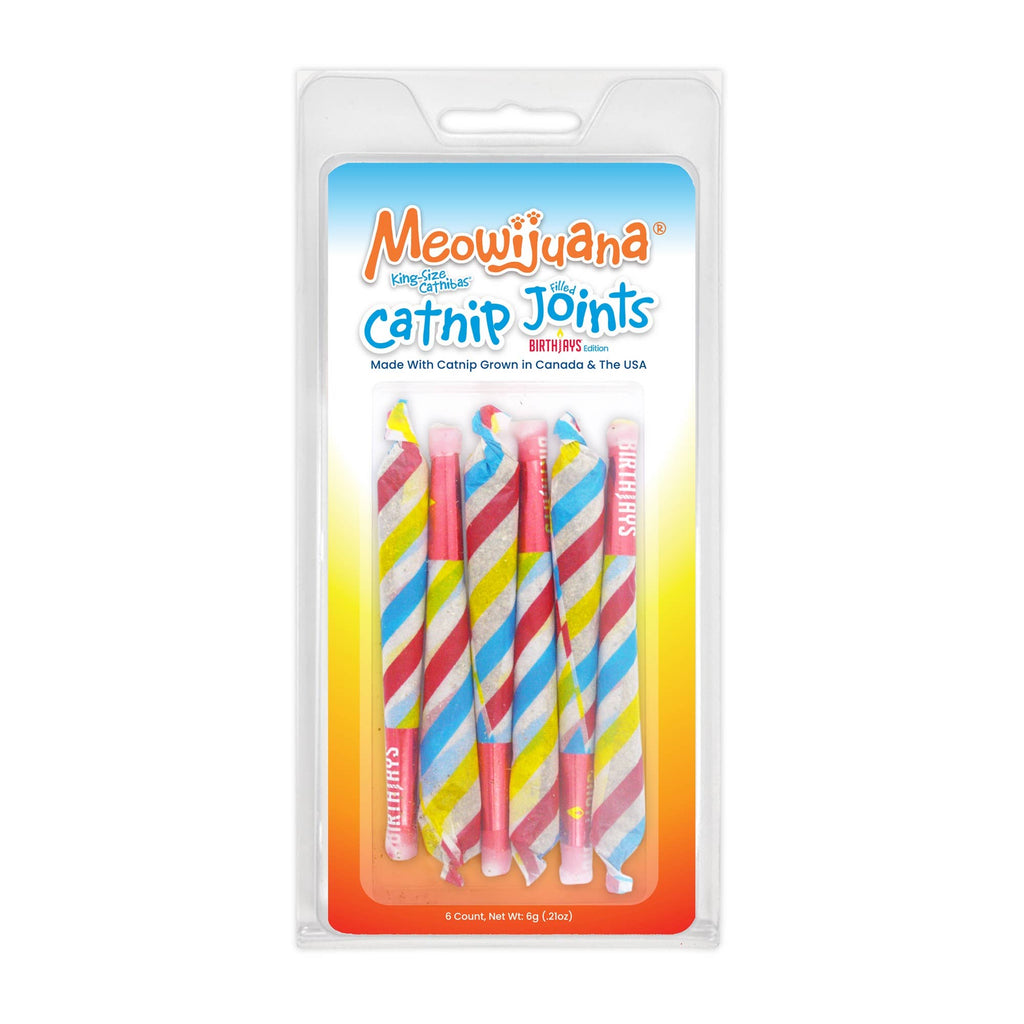 Meowijuana Birthjays - Party Sized Catnip Joints - A fun birthday Cat Toy - Dog.Dog.Cat.