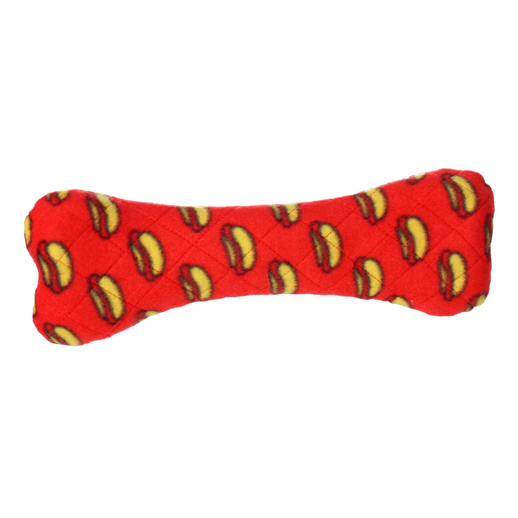 Tuffy Dog Toys - VIP Products - Mighty Bone - Red, Durable, Squeaky Dog Toy, No Stuffing - Dog.Dog.Cat.