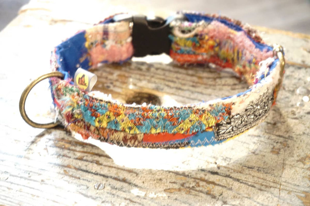 hundsfutter - Unique "patchwork1" dog collars - box with 4 sizes - Dog.Dog.Cat.