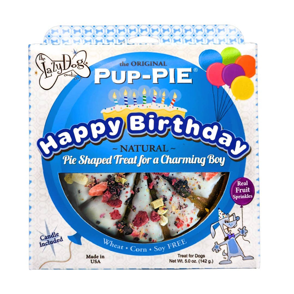 Lazy Dog Happy Birthday Pup-PIE for a Charming Boy- 6 oz ea. - Dog.Dog.Cat.