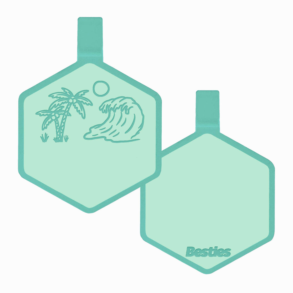 Besties Pets - Life's A Beach Silicone Dog ID Tag - Dog.Dog.Cat.