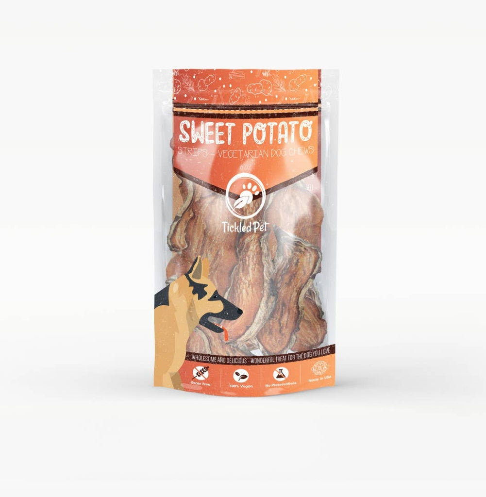 Sweet Potato Chews strips 16 oz retail bag - Dog.Dog.Cat.