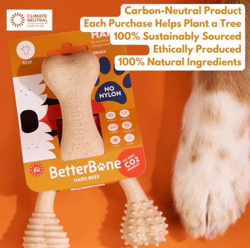 BetterBone Hard Beef Dog Chew Toy Large - Dog.Dog.Cat.