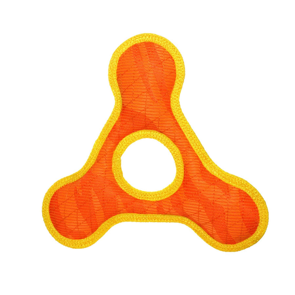 DuraForce Triangle Ring - Orange, Durable, Squeaky Dog Toy - Dog.Dog.Cat.