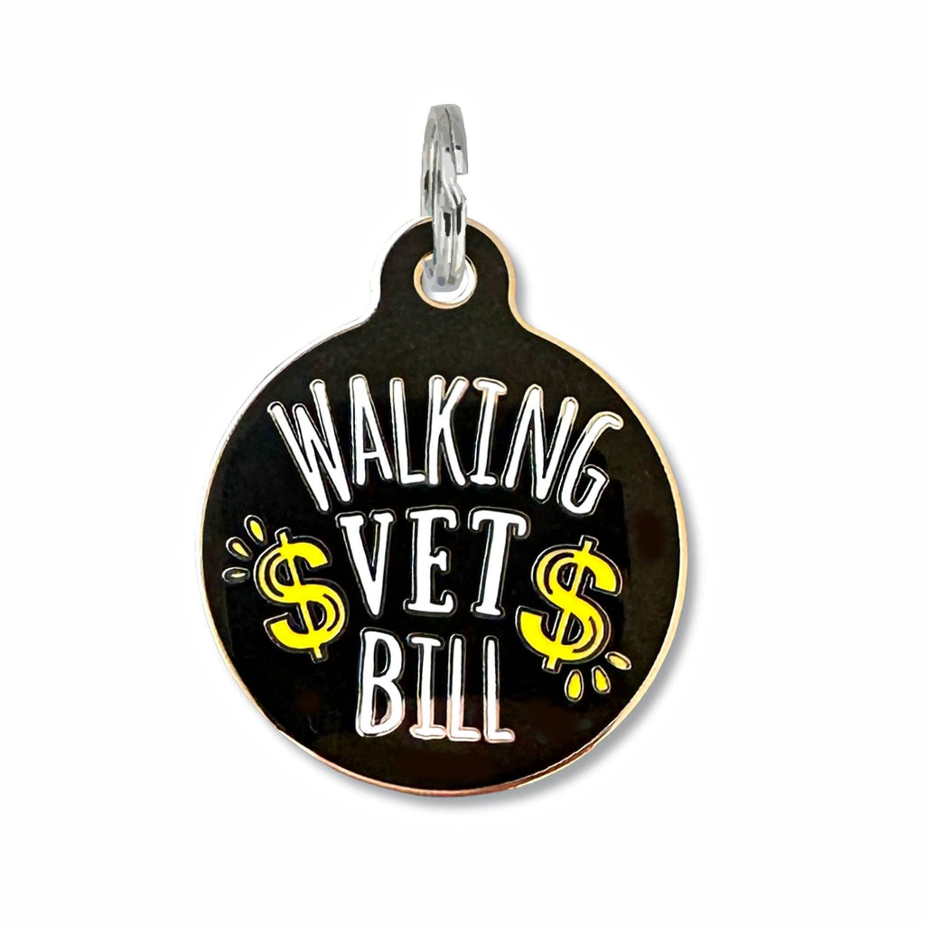 Bad Tags - Dog ID Tag w/ Scannable QR Code - Walking Vet Bill - Dog.Dog.Cat.