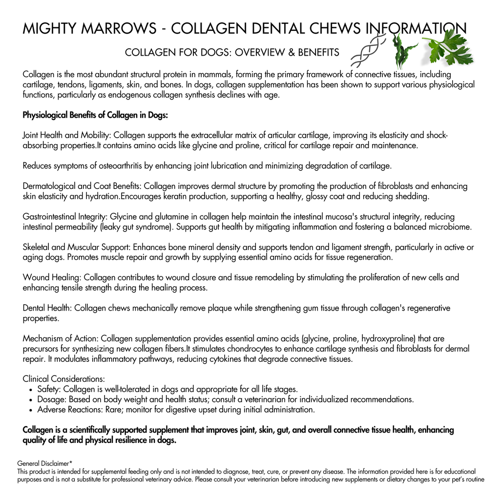 Mighty Marrows Collagen Dental Chew - Bacon - SM/LG - Dog.Dog.Cat.
