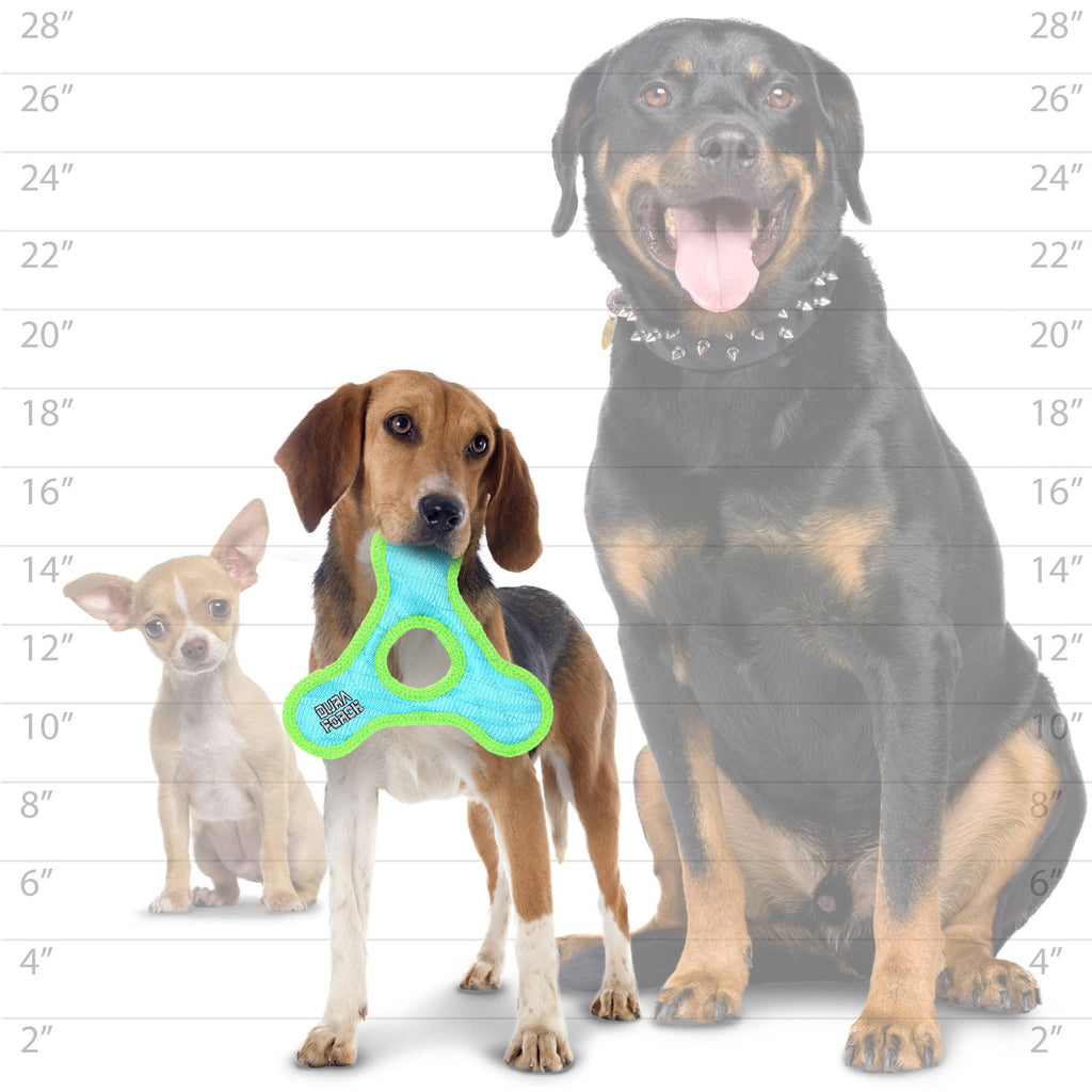 DuraForce Jr Triangle Ring - Blue, Durable, Squeaky Dog Toy - Dog.Dog.Cat.