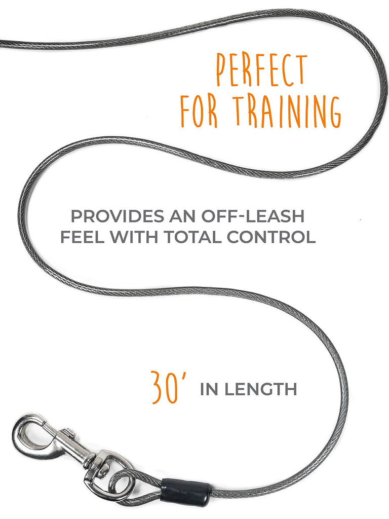 Mighty Paw - Tie Out Cable Leash 30' XL - Dog.Dog.Cat.