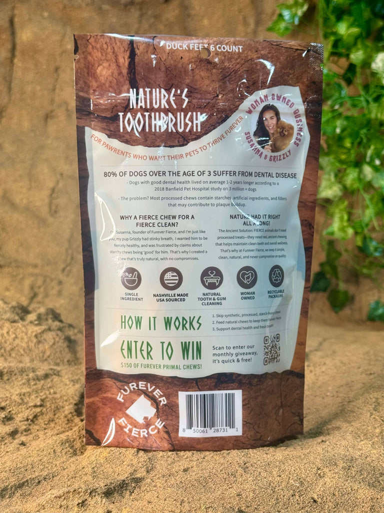 Duck Feet Bag of 6 Dog Chew - Natural Single Ingredient - Dog.Dog.Cat.