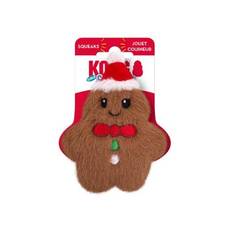 KONG Holiday Snuzzles Mini Gingerbread Plush Dog Toy - Dog.Dog.Cat.