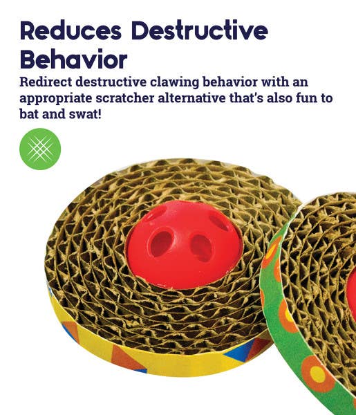 Petstages Spin & Scratch Cat Toys - 2 Pack - Dog.Dog.Cat.