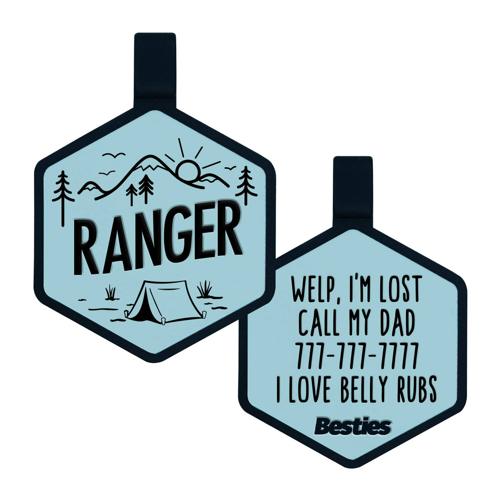 Besties Pets - Adventure Is Calling Silicone Dog ID Tag - Dog.Dog.Cat.