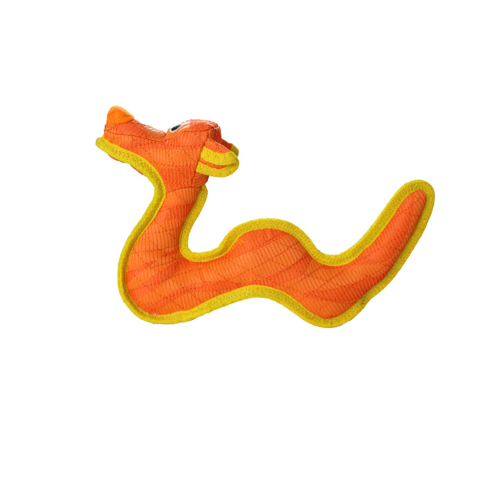 Tuffy Dog Toys - VIP Products - DuraForce Dragon Tiger - Orange, Durable, Squeaky Dog Toy - Dog.Dog.Cat.