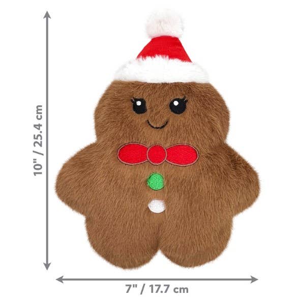 KONG Holiday Snuzzles Mini Gingerbread Plush Dog Toy - Dog.Dog.Cat.