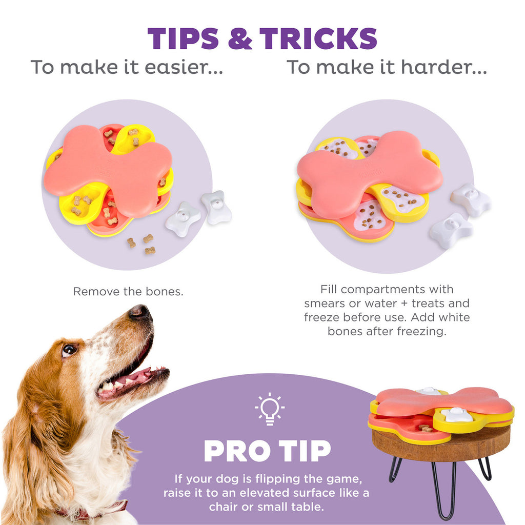 Nina Ottosson Dog Tornado Interactive Dog Toy Small Yellow/Pink - Dog.Dog.Cat.