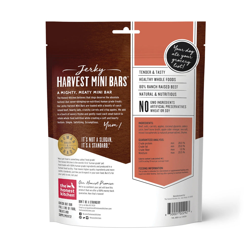 The Honest Kitchen Dog Jerky Harvest Mini Bars - Dog.Dog.Cat.