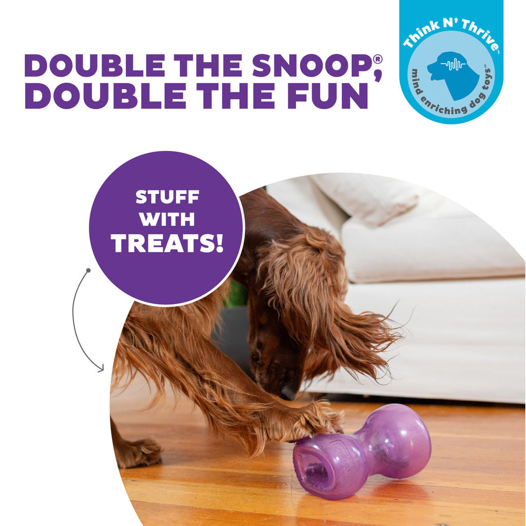Planet Dog Orbee Tuff  Double Snoop Interactive Treat Dispensing Dog Toy Purple - Dog.Dog.Cat.