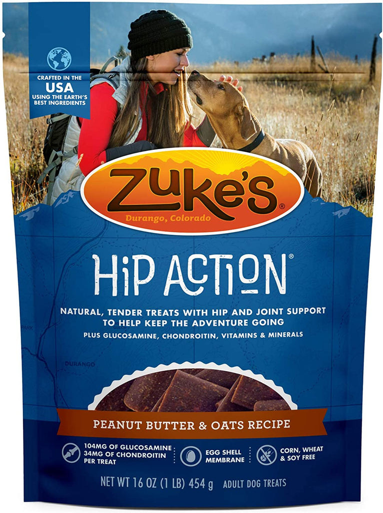 Zukes Hip Action Dog Treats - Peanut Butter - Dog.Dog.Cat.