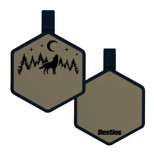 Stay Wild Silicone ID Tag: Taupe