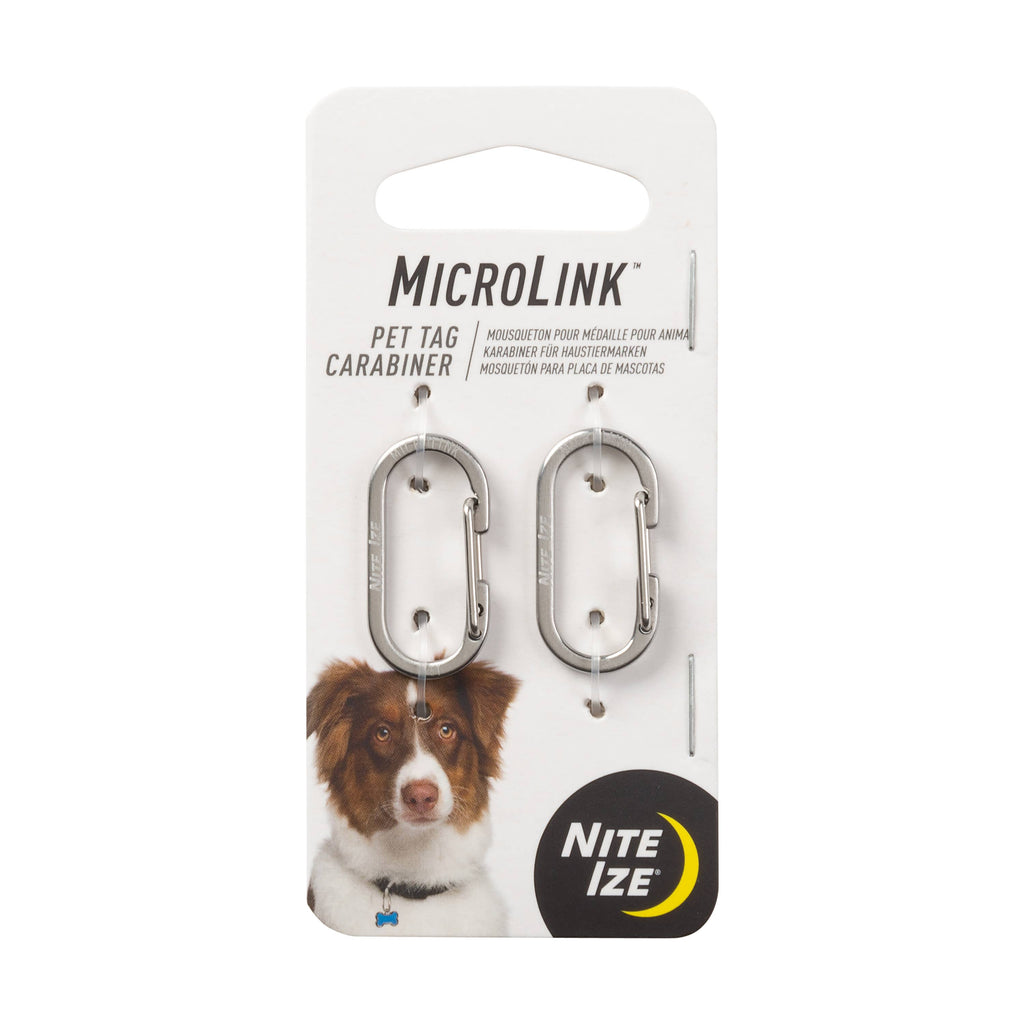 Nite Ize MicroLink™ Pet Tag Carabiner - 2 Pack - Dog.Dog.Cat.