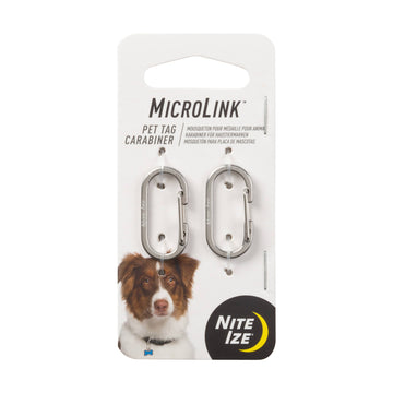 Nite Ize MicroLink™ Pet Tag Carabiner - 2 Pack - Dog.Dog.Cat.