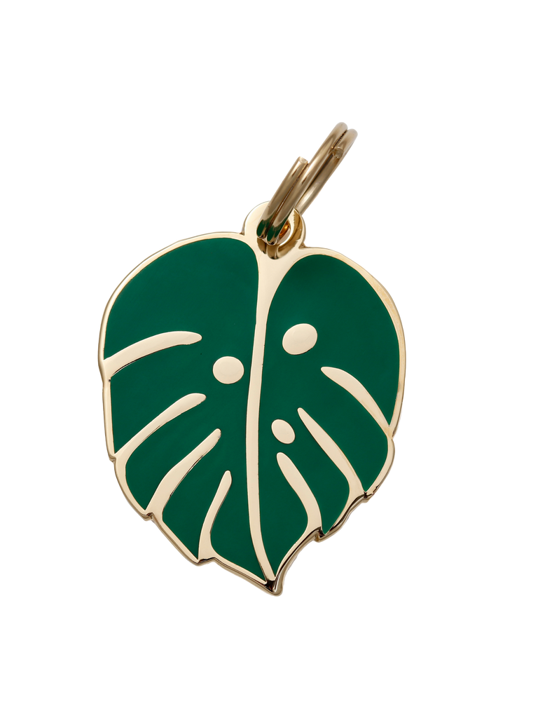 Monstera Leaf Pet ID Tag - Dog.Dog.Cat.