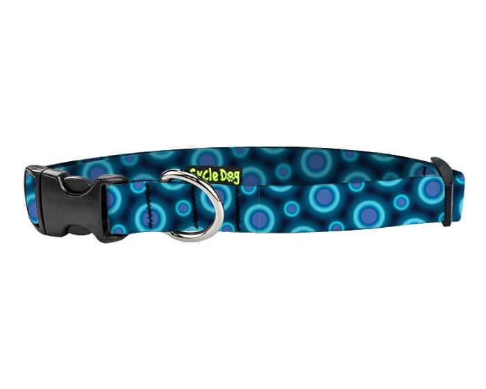 Cycle Dog - Small Ecoweave-Blue SpaceDots Dog Collar