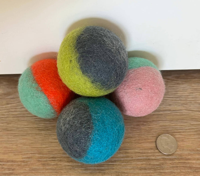 Whiskers 'n Paws Unique Pet Gifts, LLC - Cat Toy, Handmade Felt Balls made of 100% New Zealand Wool