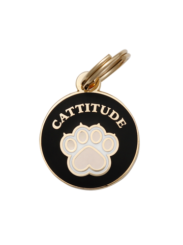 Cattitude Pet ID Tag - Dog.Dog.Cat.