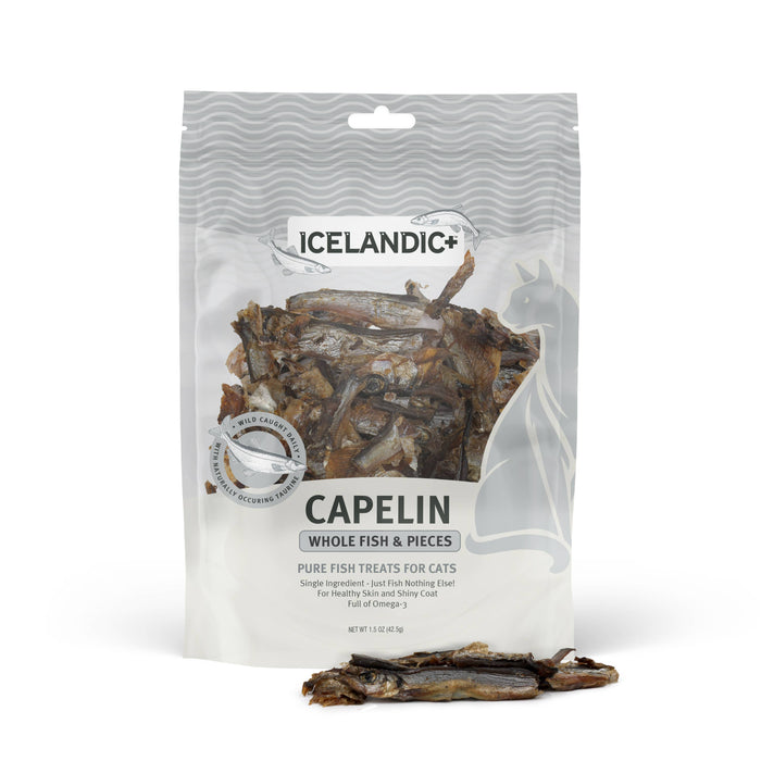 Icelandic+ Capelin Whole Fish & Pieces Cat Treats 1.5-oz Bag