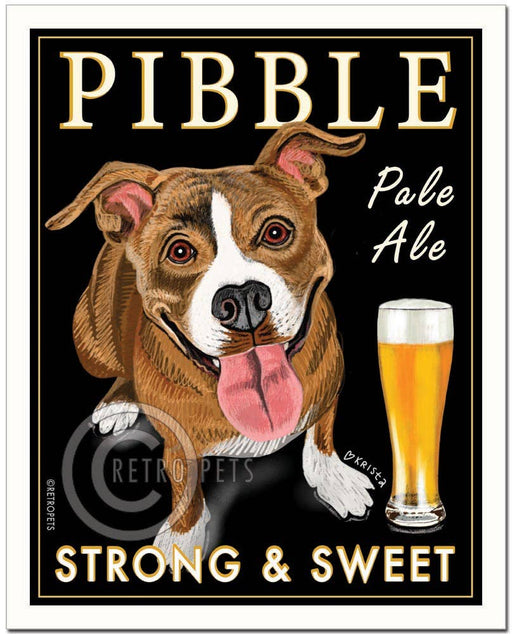B-127 8x10 Print, Pitbull Terrier Pit Bull "Pibble Pale Ale"