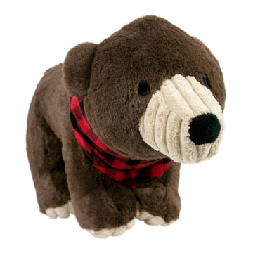 Tall Tails Plush Bear Flannel Crunch Toy, 11" - Dog.Dog.Cat.