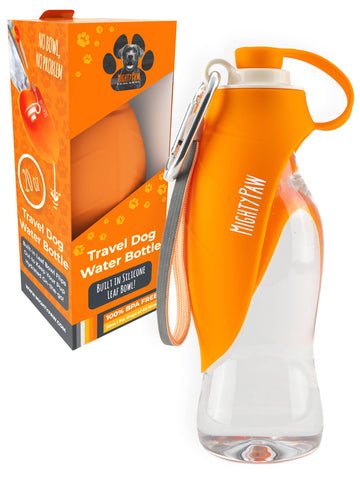 Mighty Paw - Travel Dog Water Bottle with Built-in Dispenser - Dog.Dog.Cat.