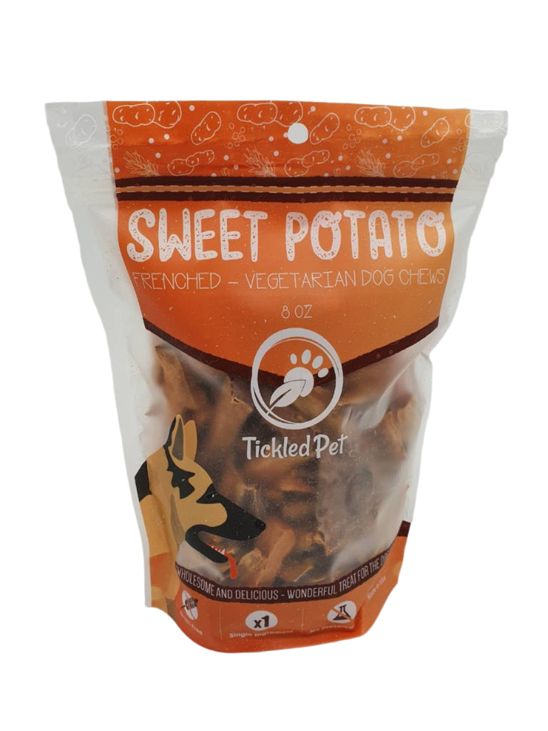TickledPet - Sweet Potato Frenched 16 oz retail bag - Dog.Dog.Cat.