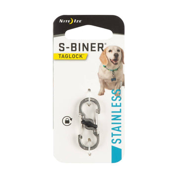 Nite Ize S-Biner TagLock Stainless Steel Stainless - Dog.Dog.Cat.