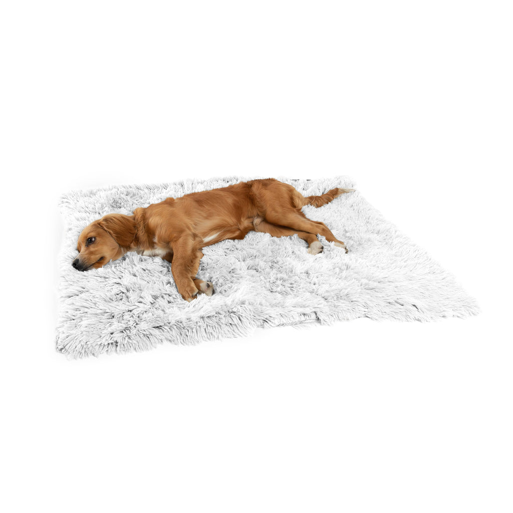 Best Friends by Sheri Blanket Shag Frost 30x40 - Dog.Dog.Cat.